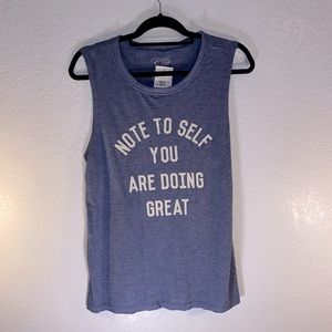 Cold Crush Navy Heather Encouraging Graphic Tank. Size M. NWT (new with tags).
